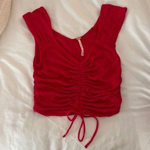 Free People Ruched Cropped Tank